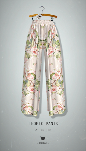 -Pixicat- Tropic Pants (FlowerPink)