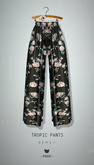 -Pixicat- Tropic Pants (FlowerBlack)