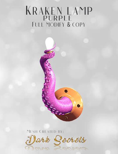 Dark Secrets - Kraken Lamp Purple