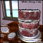 Full Perm Winter Snowy Cake