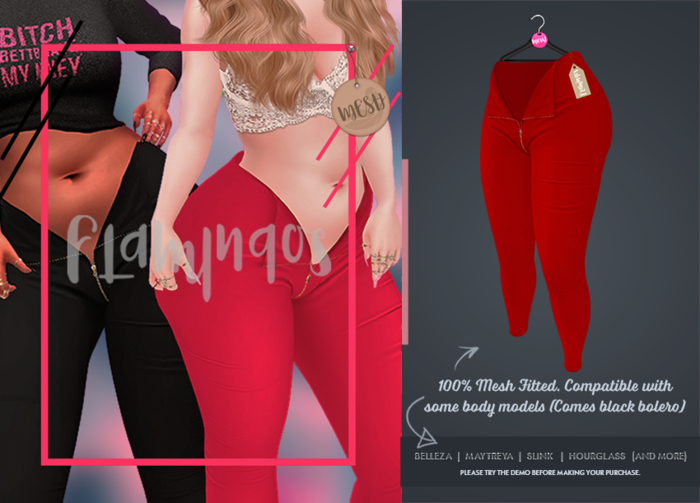 *Flamingos* - Gap Pants Red