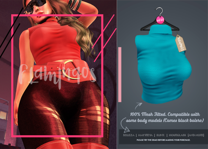 *Flamingos* - Turtle Shirt - Blue