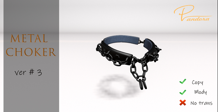 ..Pandora.. Metal Choker ver #3