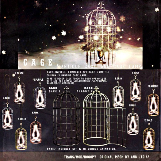 10){anc} cage. ornament {amber}