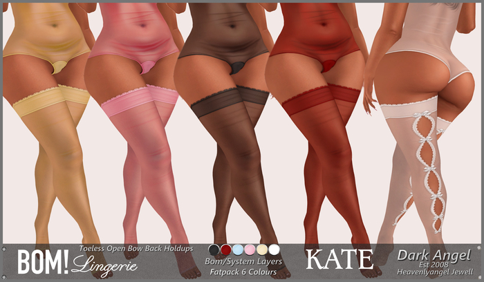 Dark Angel : Kate Open Bow Back Holdups BOM - Fatpack