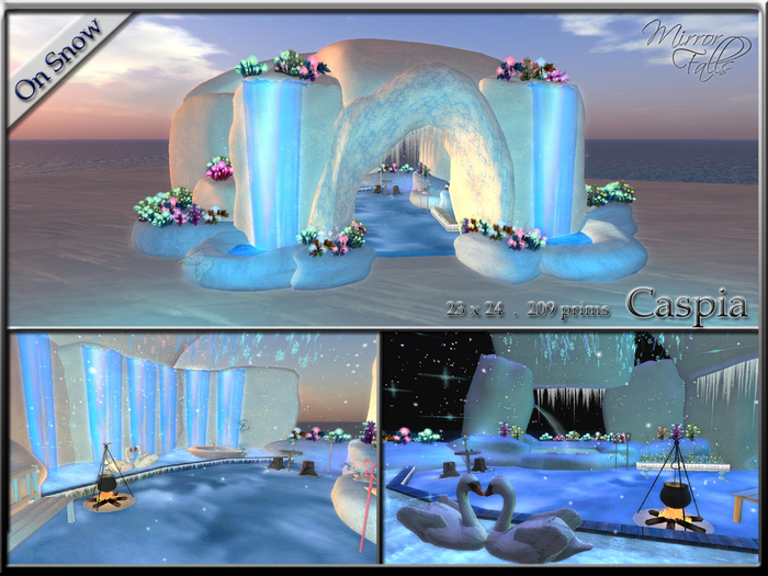 Caspia (On Snow) - Ice Cave, Waterfall & Pond
