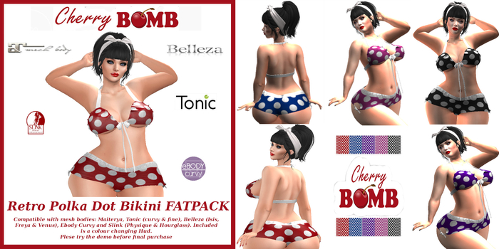 CB*Retro Bikini-Polka Dot FATPACK