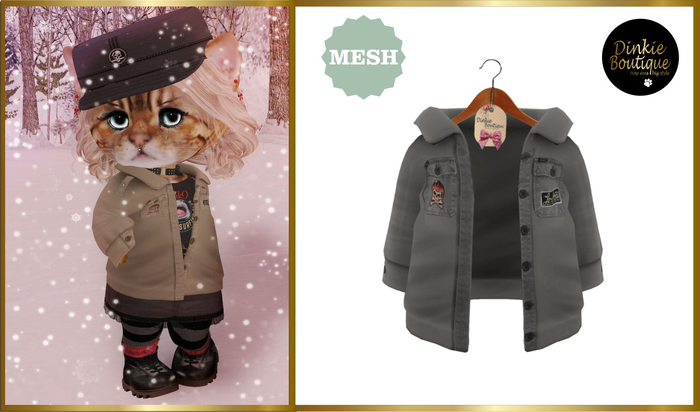*DB* DINKIES TERRY SHACKET* gray
