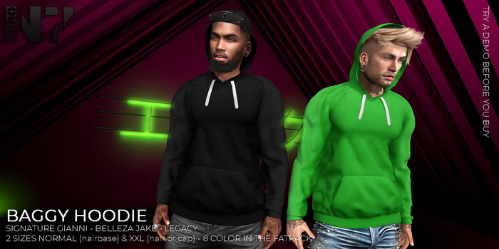 Nero - Baggy Hoodie - DEMO