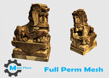 Mesh Place - Chinese Stone Lion Sculpture - Full Perm Mesh