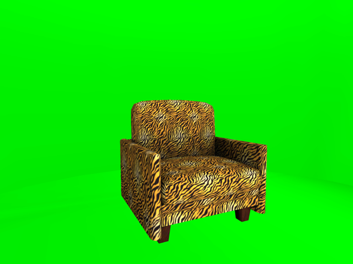 Stuffed Chair Tiger Print