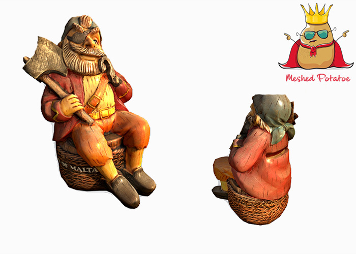 Meshed Potato - Pirate of Malta Piggy Bank - Full Perm Mesh
