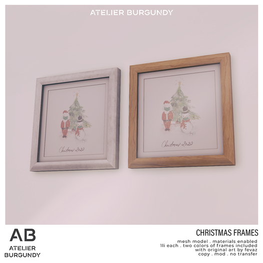 Atelier Burgundy . Christmas Frames *ADD*