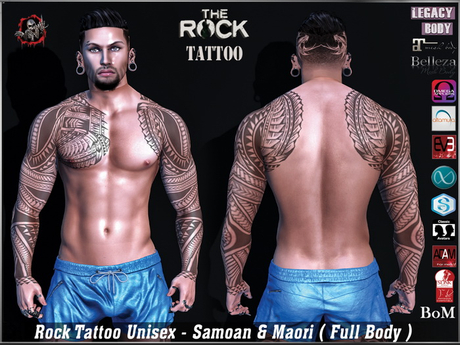 Second Life Marketplace - Rock Tattoo Unisex - Samoan & Maori ( Full Body )