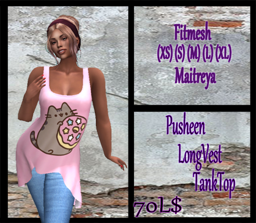 Pusheen LongVest TankTop / R.D.