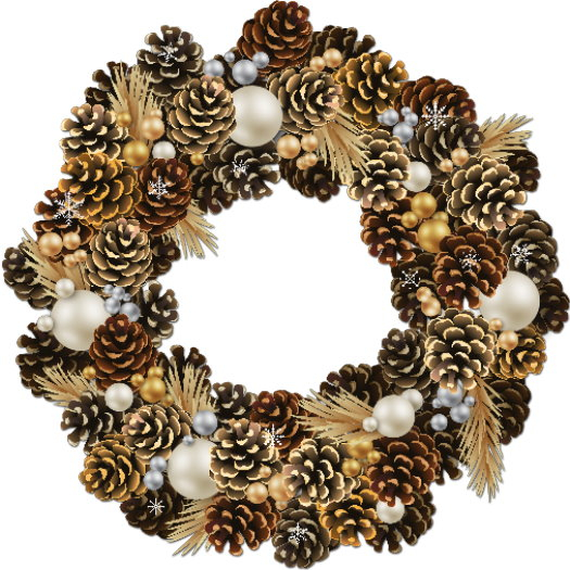 ART YULE PINE CONE WREATH FANTASMAGORIA BY FLAME