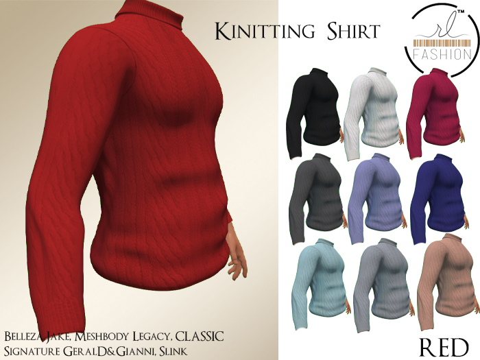 Knitted Shirt Red