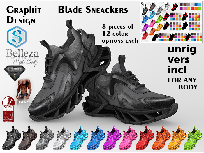 Blade Sneakers Fat pack Graphit Design Male