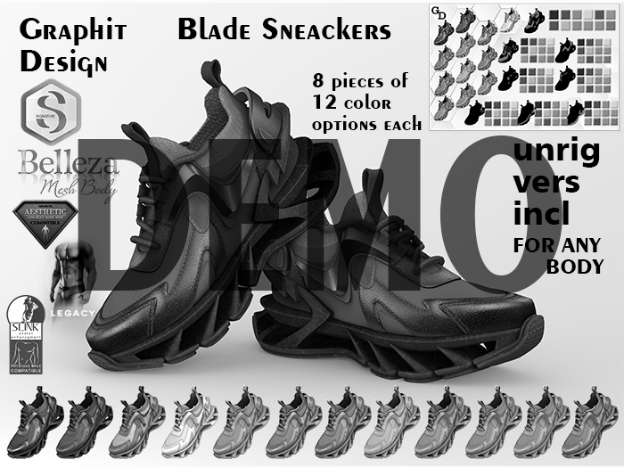 DEMO Blade Sneakcers Graphit Design
