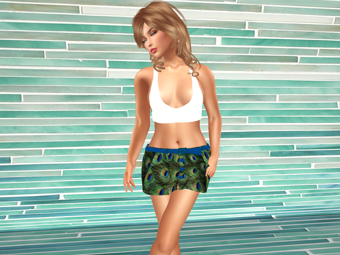 Wildlife Mini Skirt Collection-Peacock