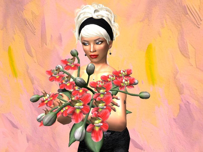 Bouquet of orchids ( Red Burst)