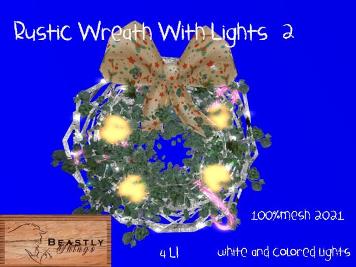 *BT* Rustic Wreath with Lights 2 (ADD)