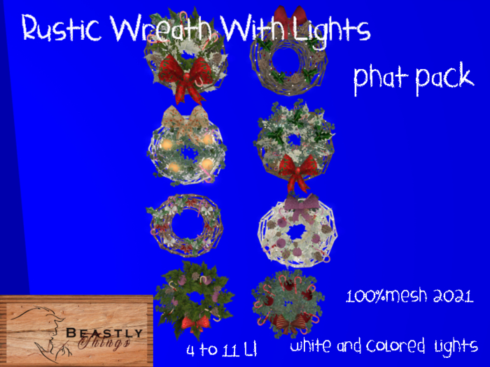 *BT* Rustic Wreath with Lights phat pack (add)