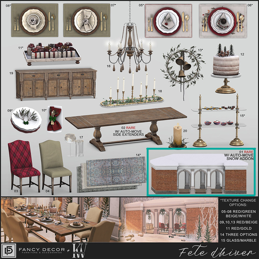 01 Fancy Decor + KraftWork Fete d'hiver: Pavilion RARE