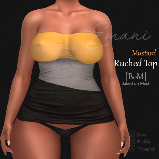 Emani - Ruched Top (Mustard)