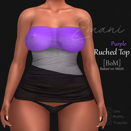 Emani - Ruched Top (Purple)