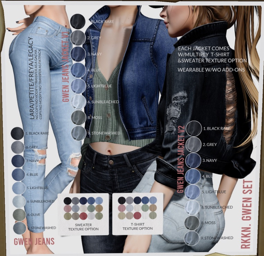 RKKN. Gwen Jeans Jacket v1 Blue