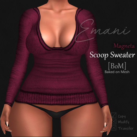 Emani - Scoop Sweater (Magneta)
