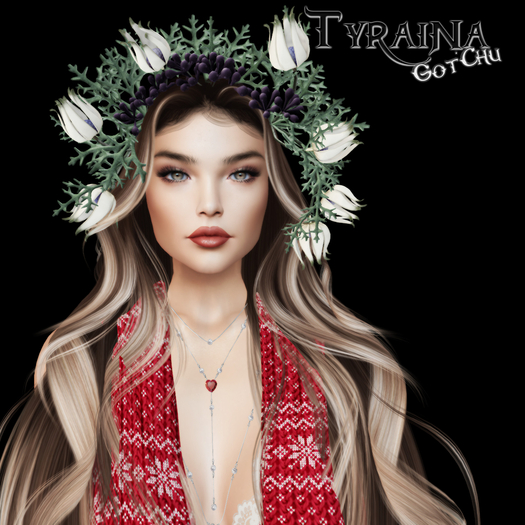 *LODE* Head Accessory - Snowflake Flower [purple berries]