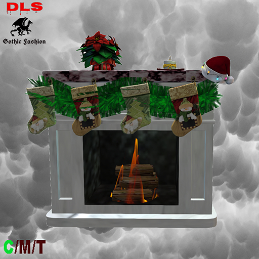 Decorated christmas fireplace 3 rezz in edit 11LI boxed