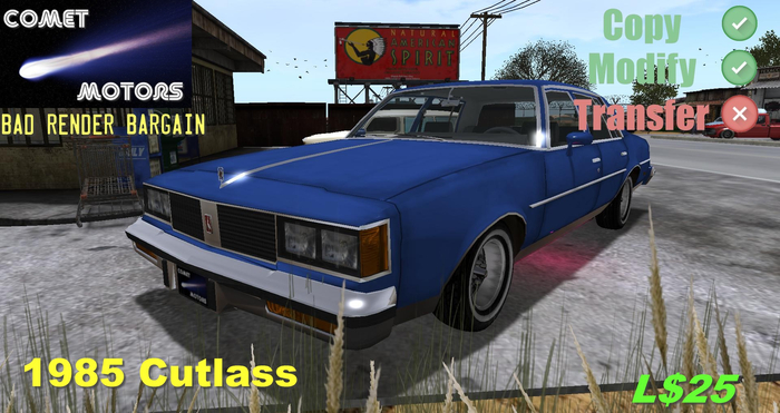 1985 Cutlass Tribute *BAD RENDER BARGAIN*