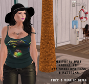 Maitreya off shoulder tank (Animal Art)-DEMO-