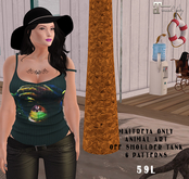 Maitreya off shoulder tank (Animal Art)