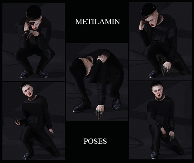 BENTO"METILAMIN".Male Poses set.59