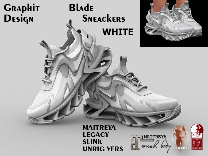 Blade White Sneakers Graphit Design