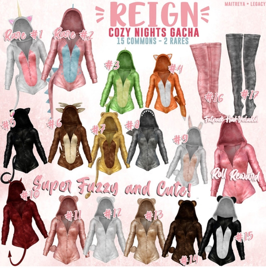 REIGN.- COZY NIGHTS - PINK DINO (MAITREYA) - #2 RARE