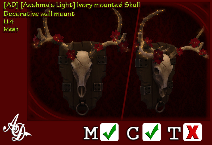 [AD] [Aeshma's Light] Ivory mounted Skull