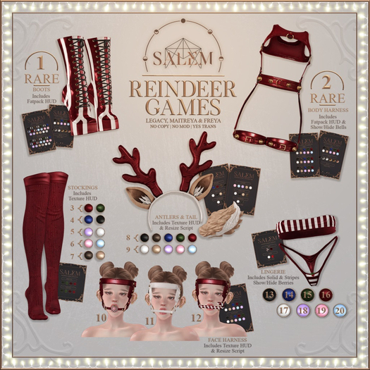 02 - [Salem] Reindeer Games - Body Harness - RARE MAITREYA