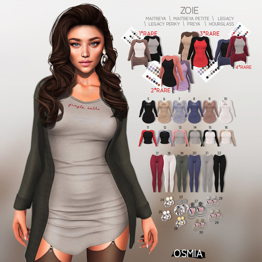 OSMIA - Zoie.Gacha.Cardigan.Dress - Colors - L - RARE