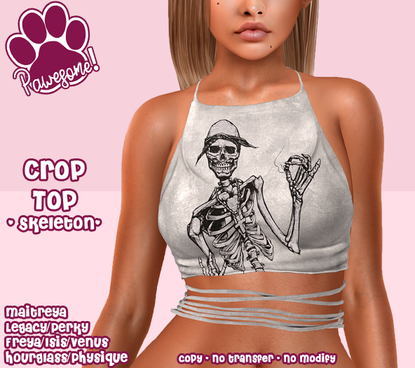 [Pawesome!] Crop Top - Skeleton