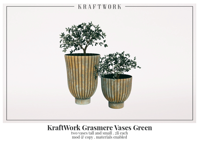 KraftWork Grasmere Vases Green