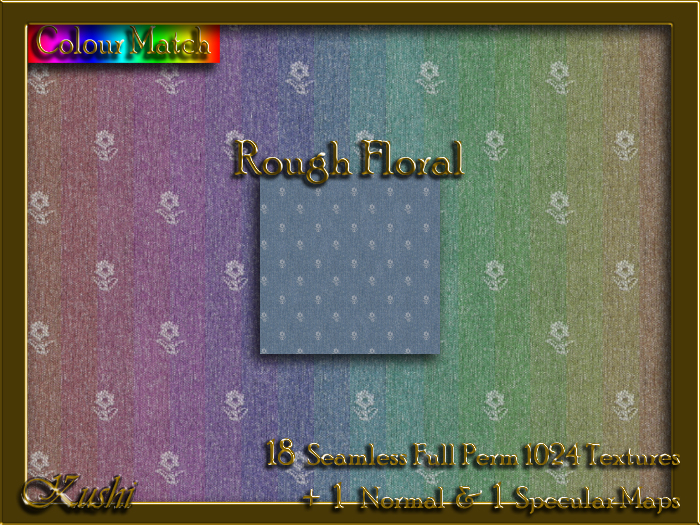 Rough Floral Seamless Texture Set