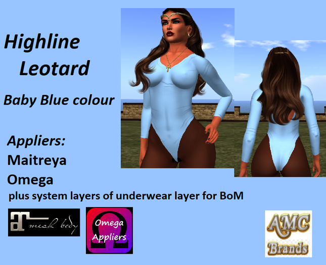 AMC Highline Leotard Baby Blue