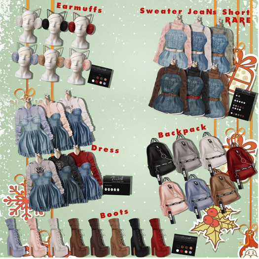 =Zenith=Winter Cutie Sweater Jeans Short (ALL)Maitreya -RARE