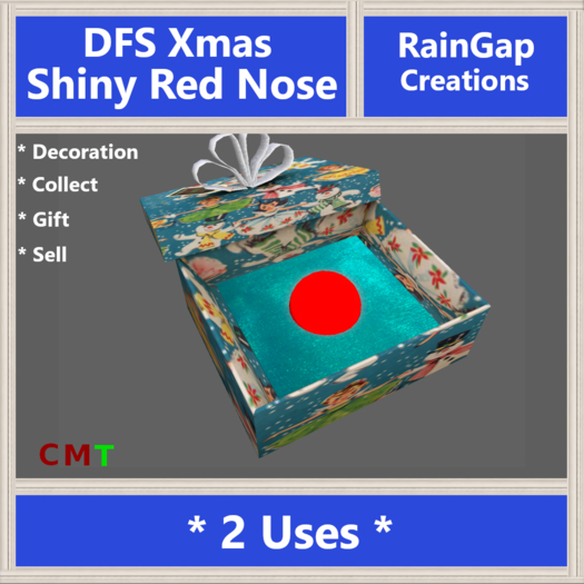 DFS Xmas Shiny Red Nose