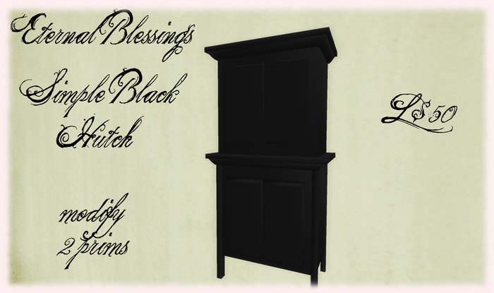 Eternal Blessings Simple Black Hutch (Boxed)